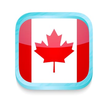 Smart phone button with Canada flag