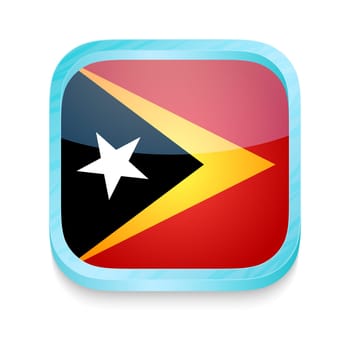 Smart phone button with East Timor flag