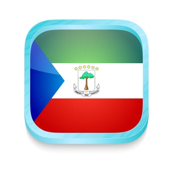 Smart phone button with Equatorial Guinea flag