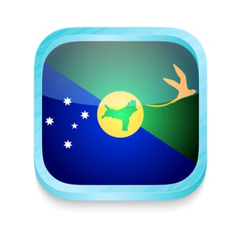 Smart phone button with Christmas Islands flag
