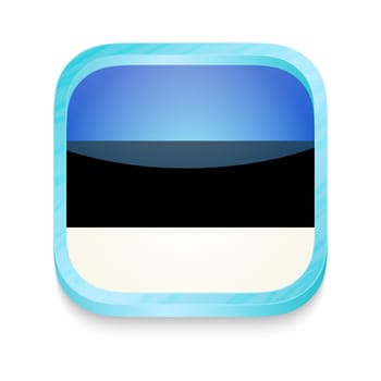 Smart phone button with Estonia flag