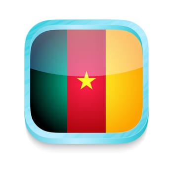 Smart phone button with Cameroon flag