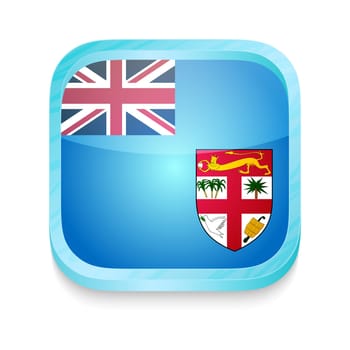 Smart phone button with Fiji flag