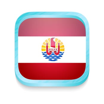 Smart phone button with French Polinesia flag