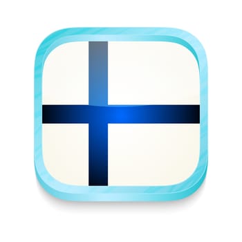 Smart phone button with Finland flag