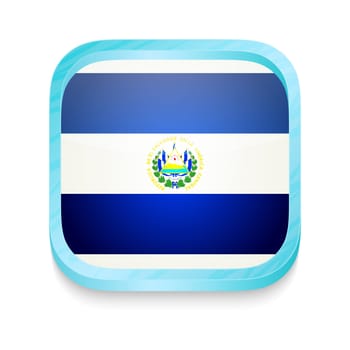 Smart phone button with El Salvador flag