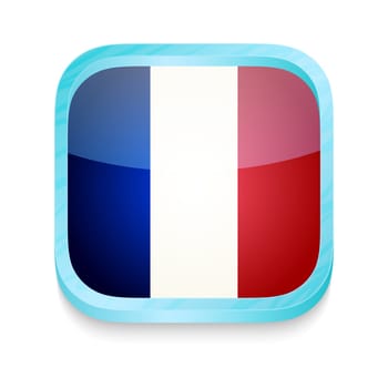 Smart phone button with France flag