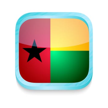 Smart phone button with Guineea Bissau flag