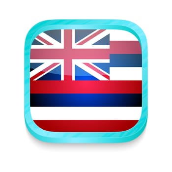 Smart phone button with Hawaii flag