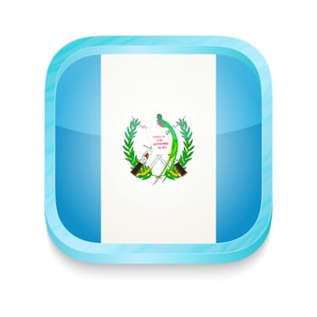 Smart phone button with Guatemala flag