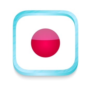 Smart phone button with Japan flag