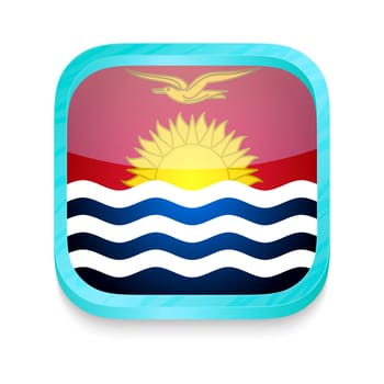 Smart phone button with Kiribati flag
