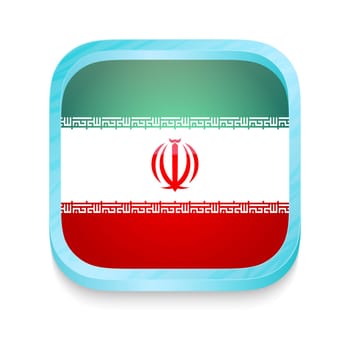 Smart phone button with Iran flag