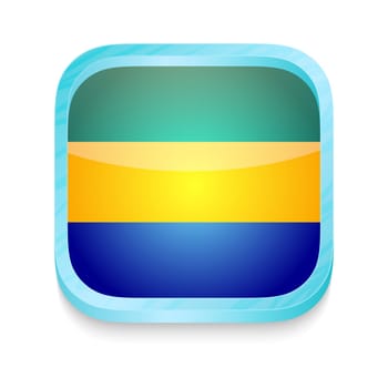 Smart phone button with Gabon flag