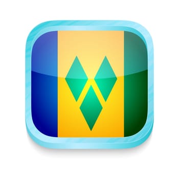 Smart phone button with Saint Vincent and The Grenadines flag