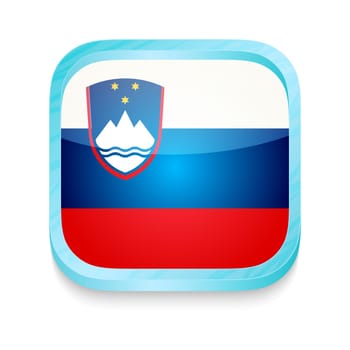 Smart phone button with Slovenia flag