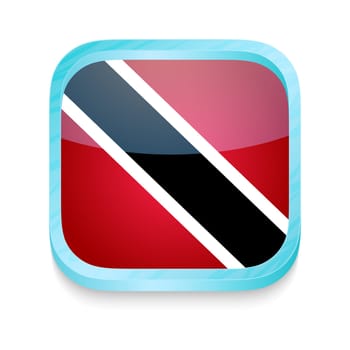 Smart phone button with Trinidad and Tobago flag