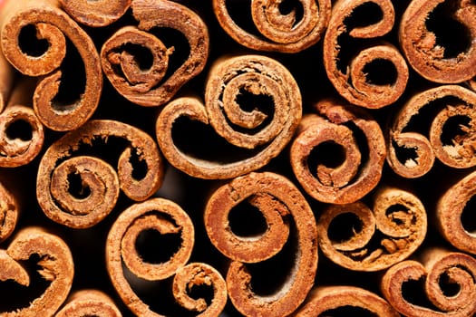 Cinnamon sticks macro close-up