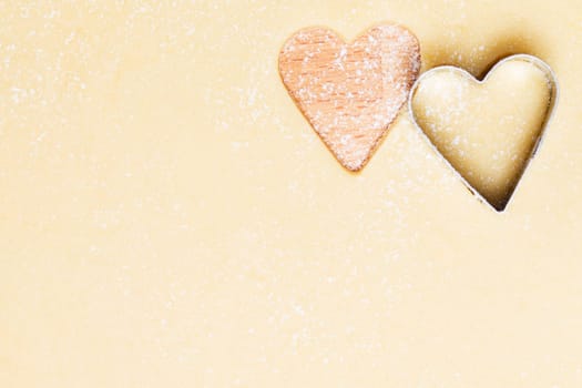 Hearts in dough with free text space