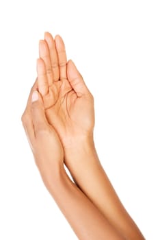Hands care concept. Close up shoot of beautiful female hands