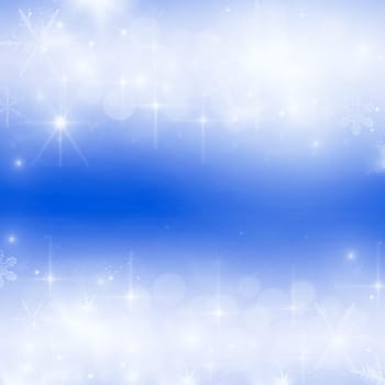 Light abstract Christmas background with white snowflakes