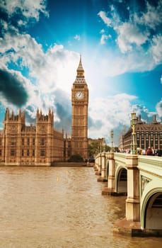 Houses of Parliament, Westminster Palace - London gothic architecture - UK