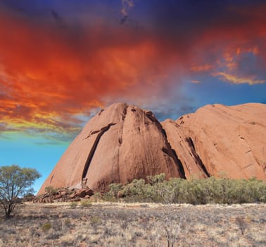 Wild landscape in the australian outback, Northern Territory.