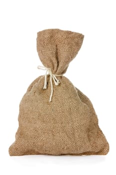 Bag from a sacking isolated on a white background