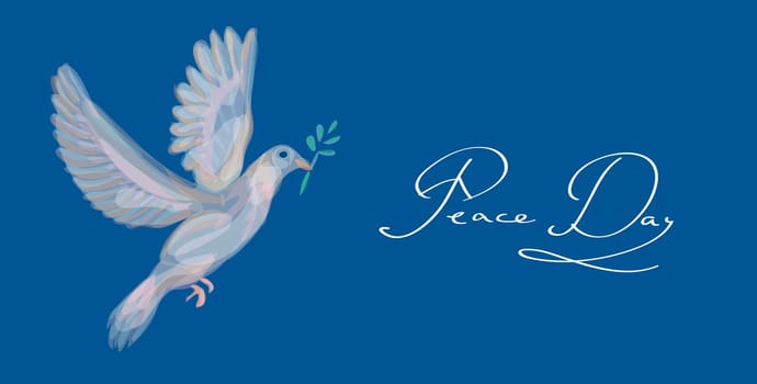 Sketch style peace and love composition symbol and dove bird over blue background. EPS10 Vector file organized in layers for easy editing.