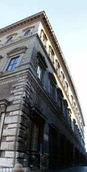 General view of the architecture of Rome buildings in Italy.