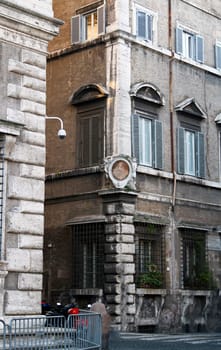 General view of the architecture of Rome buildings in Italy.