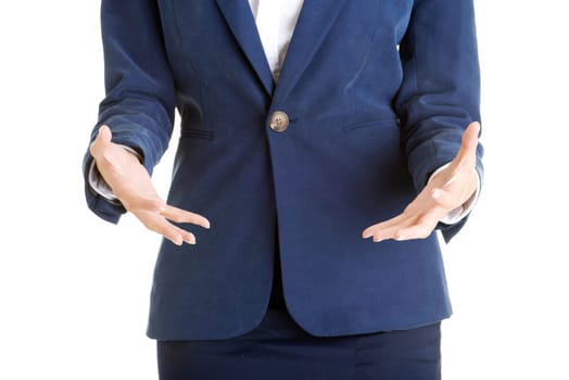 Close up on business woman hands