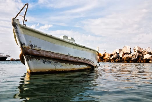 Rowing boat fishing boat Adriatic