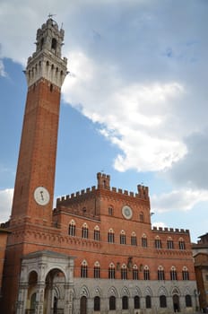 Majestic Palazzo Pubblico on Piazza del Campo in Siena, Tuscany, Italy