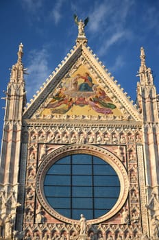 Magnificent marble cathedral in Siena, Italy