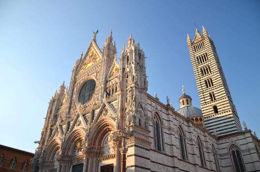 Magnificent marble cathedral in Siena, Italy