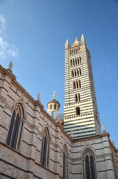 Magnificent marble cathedral in Siena, Italy