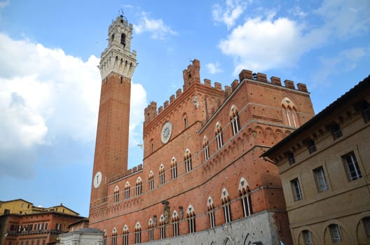 Majestic Palazzo Pubblico on Piazza del Campo in Siena, Tuscany, Italy