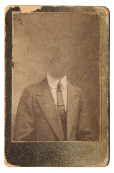 Old photo isolated on white background