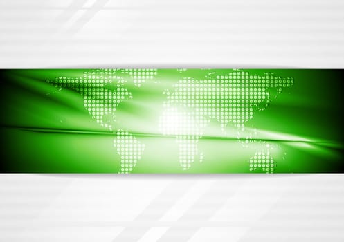 Elegant tech business background with world map. Vector illustration eps 10
