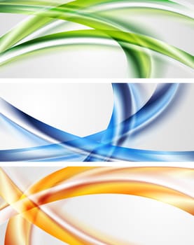 Colourful wavy banners. Vector background eps 10