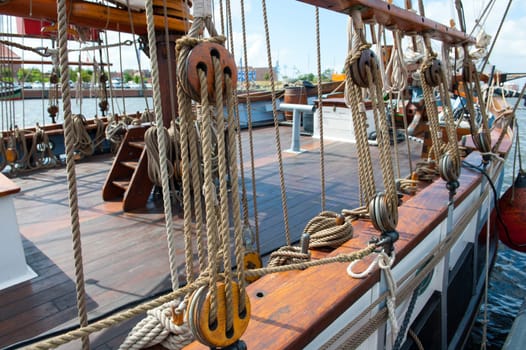 detail of a sailing ship