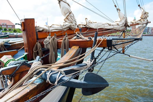 detail of a sailing ship