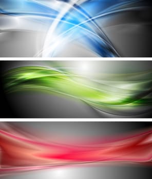 Colourful waves banners. Vector background eps 10