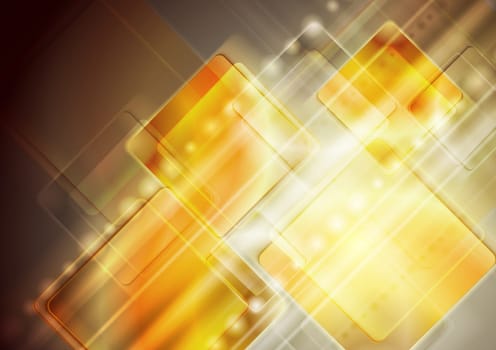 Bright yellow tech background. Vector design eps 10