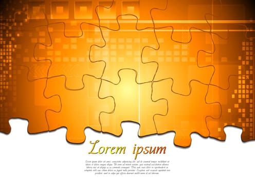 Modern tech background. Puzzle vector design eps 10