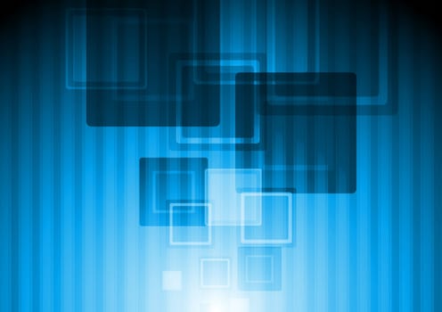 Dark blue background with squares. Eps 10 vector design