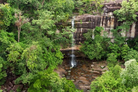 Tropical waterfall,Soi Sawan near Khong Chiam in Thailand
