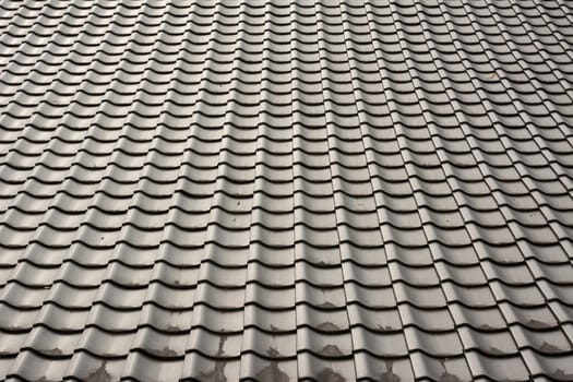 Texture of roof, texture of grey rooftop in temple.