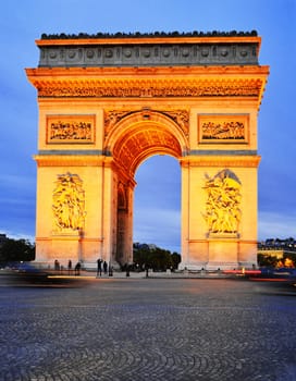 Arc de Triomphe de l'Étoile, Triumphal Arch, Paris, France